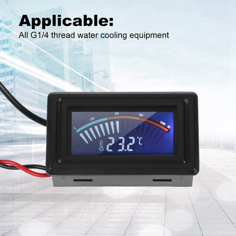 fosa Pointer Display Thermometer with Probe, PC G1/4 Thread Water Cooling System Temperature Meter for Computer Laptop - Image 2